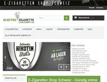 Tablet Screenshot of elektro-zigarette.ch